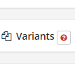 Enter the variants section